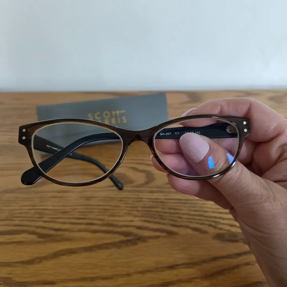 Scott Harris Europa SH-307 C3 Dark Tortoise Eyeglasses Frames w/ Case 52-17-140
